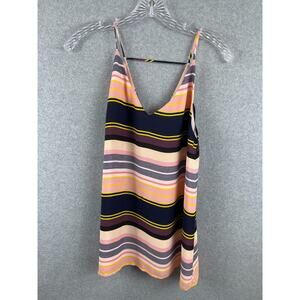 LOFT Women's Striped Blouse Spaghetti‎ Strap Tank Top Size S Career Summer